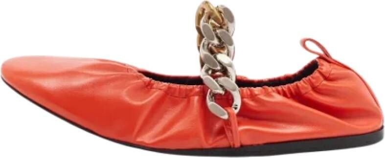 Stella McCartney Pre-owned Fabric flats Orange Dames