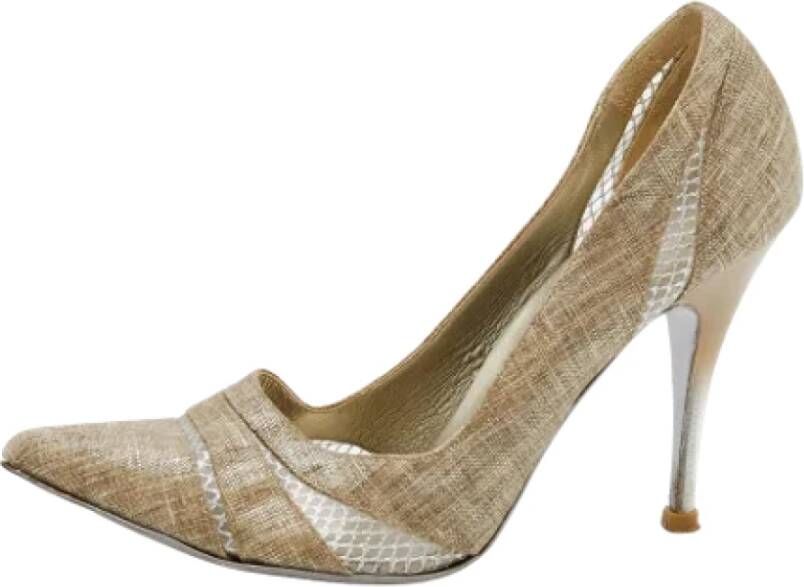 Stella McCartney Pre-owned Fabric heels Beige Dames