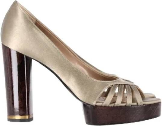 Stella McCartney Pre-owned Fabric heels Beige Dames