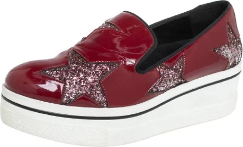 Stella McCartney Pre-owned Fabric sneakers Red Dames