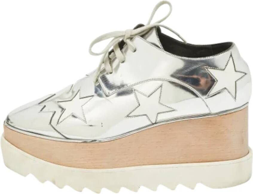 Stella McCartney Pre-owned Leather sneakers Gray Dames