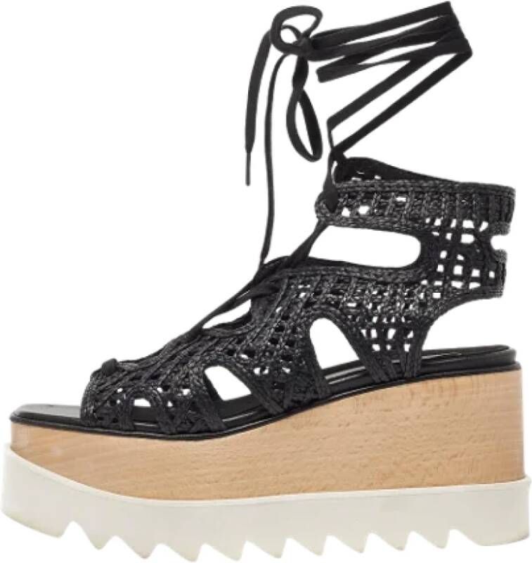 Stella McCartney Pre-owned Raffia sandals Black Dames