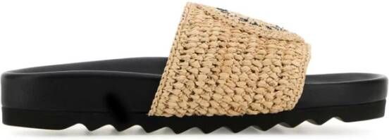 Stella Mccartney Raffia Elyse Pantoffels Beige Dames