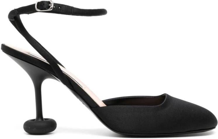 Stella Mccartney Ronde neus enkelband sandalen Black Dames