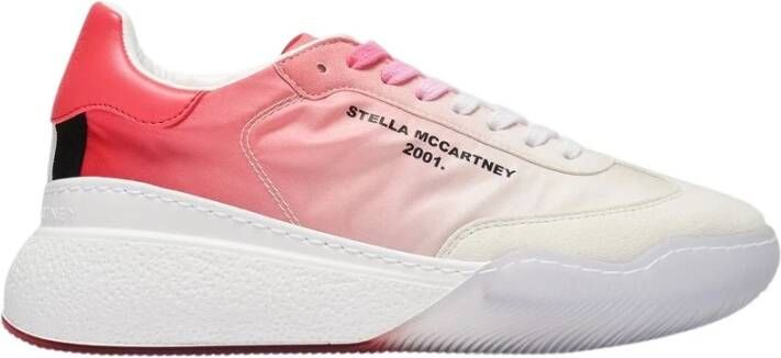 Stella Mccartney Rode Sneakers van Gerecycled Polyester Multicolor