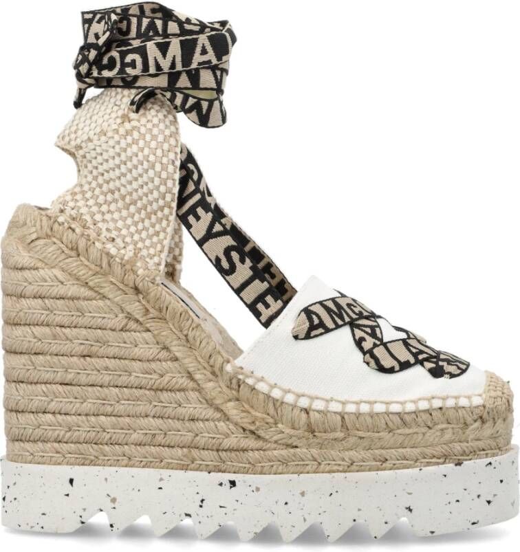 Stella Mccartney Stijlvolle Wedge Espadrilles voor Vrouwen Beige Dames