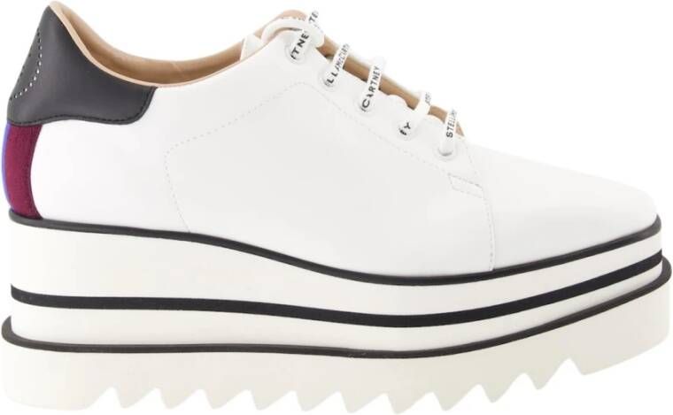 Stella Mccartney Vierkante Neus Veterschoenen White Dames