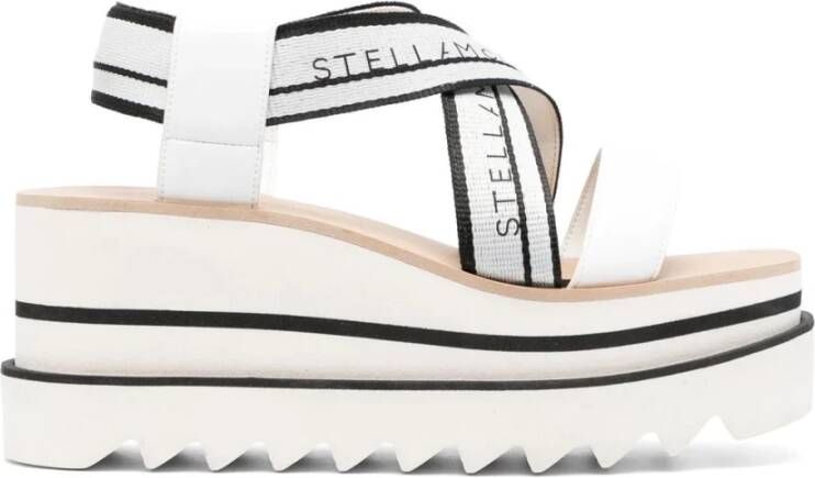 Stella Mccartney Witte sandalen met vierkanteeus White Dames