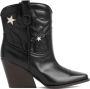 Stella Mccartney Texaanse enkellaarzen met sterrenborduursel Black Dames - Thumbnail 2