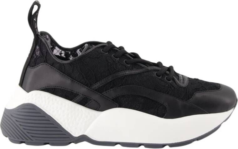 Stella Mccartney Zwarte Bloemen Kant Sneakers voor Dames Black Dames