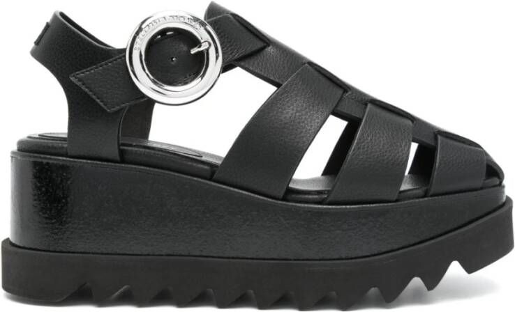 Stella Mccartney Zwarte Sandalen met Enkelband Black Dames