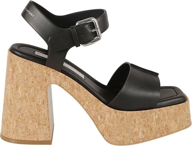 Stella Mccartney Zwarte Sportieve Mat Sandalen Skyla Alter Black Dames