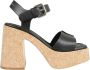 Stella Mccartney Zwarte Sporty Mat Hoge Hak Sandalen Black Dames - Thumbnail 1