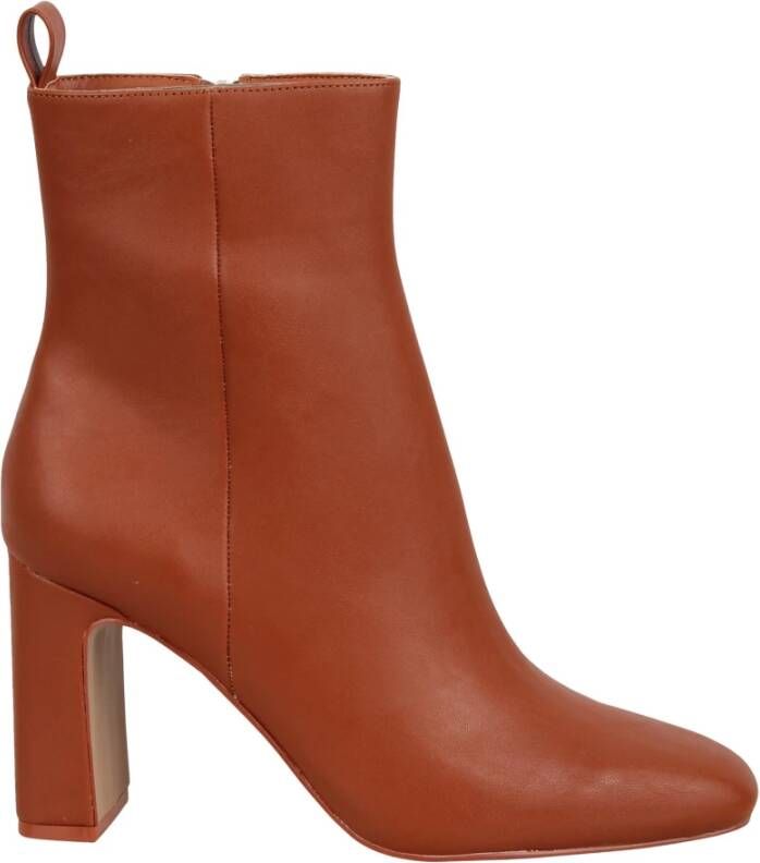 Steve Madden Adelisa Enkellaarzen Hoge Hak Rits Brown Dames