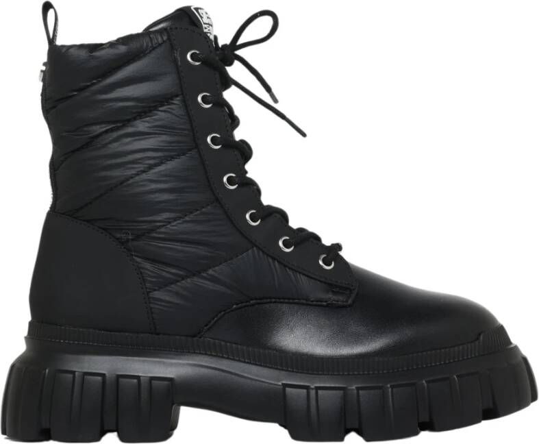 Steve Madden Combatlaarzen Zwart Gewatteerde Details Black Dames