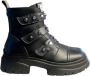 Steve Madden Dames Enkellaarsjes High-Level Action Leer Black Dames - Thumbnail 1