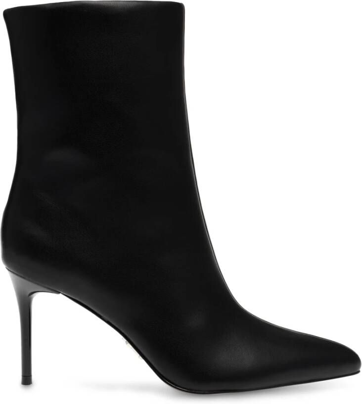 Steve Madden Leren Enkellaarzen met Hak Black Dames