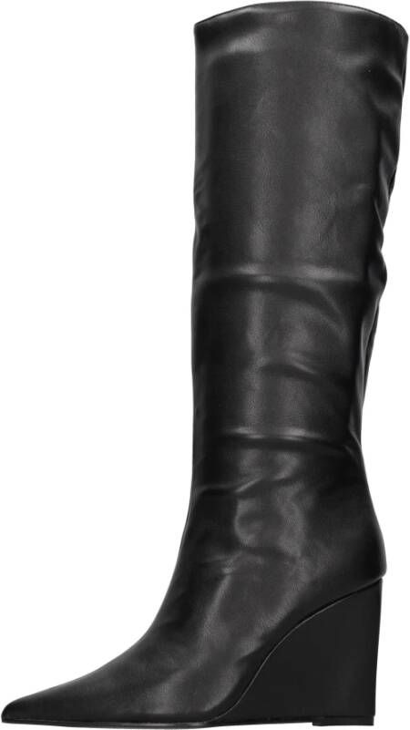 Steve Madden Puntige Neus Synthetische Leren Laarzen Black Dames