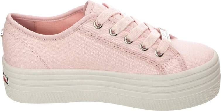 Steve Madden Lage Profiel Roze Stoffen Veterschoenen Pink Dames