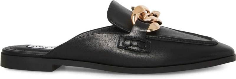 Steve Madden Leren Casual Slides Black Dames