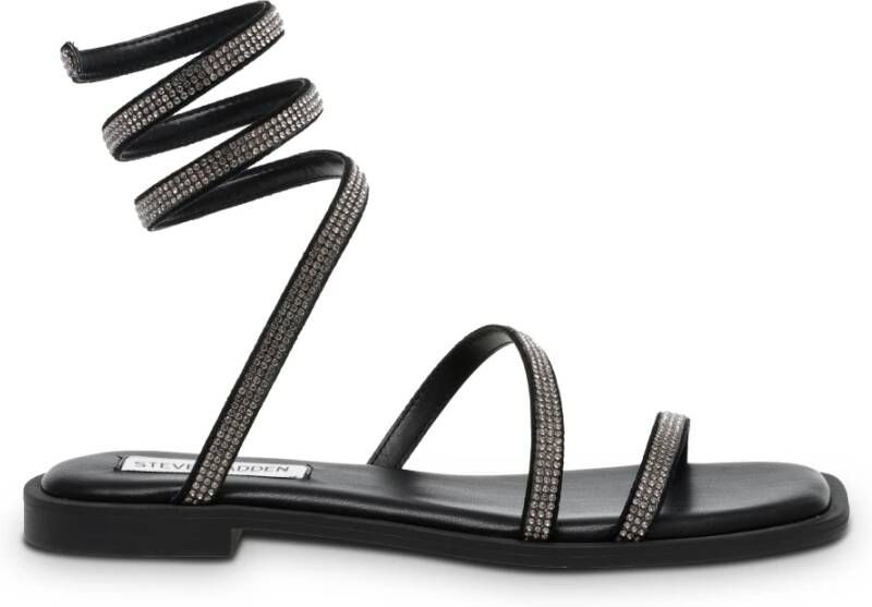 Steve Madden Platte Sandalen voor Vrouwen Zwart Dames