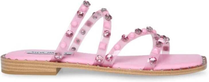 Steve Madden Platte Studded Sandalen Roze Dames