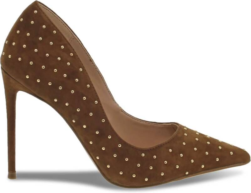 Steve Madden Pump voor dames van suède leer met studs Bruin Dames