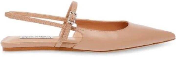 Steve Madden Puntige Neus Lage Hak Krysten Beige Dames