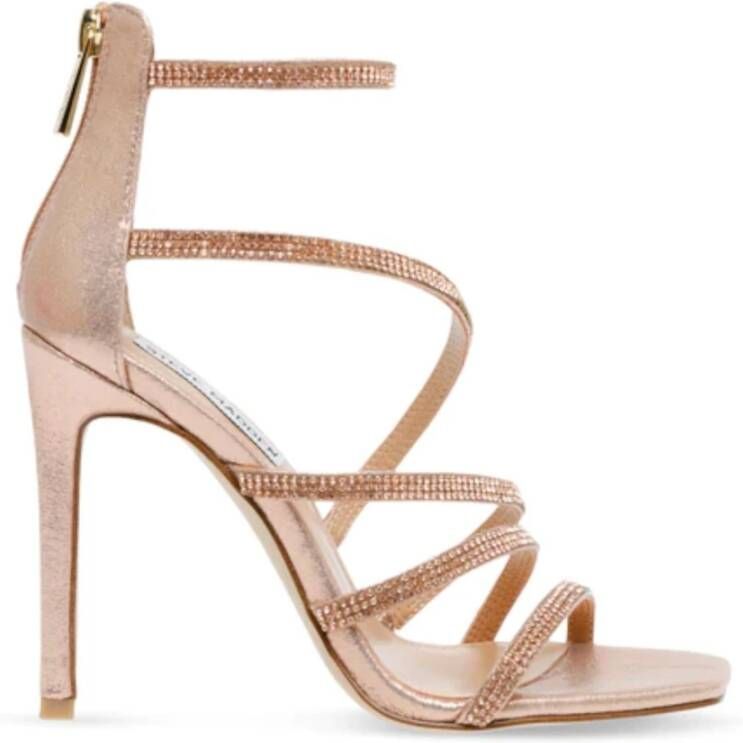 Steve Madden Roze Goud Strass Hoge Hak Sandalen Roze Dames