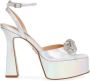 Steve Madden Holografische Boog Hoge Hak Sandalen Gray Dames - Thumbnail 1