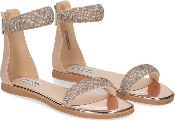 Steve Madden Stijlvolle Platte Sandalen voor Vrouwen Pink Dames