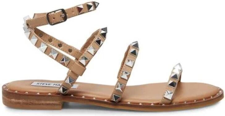 Steve Madden Studded Beige Kruisband Sandalen Beige Dames