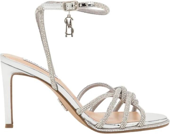 Steve Madden Zilveren Strappy Sandalen Gray Dames