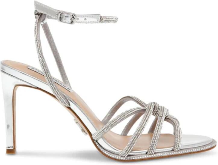 Steve Madden Zilveren Strappy Sandalen Gray Dames