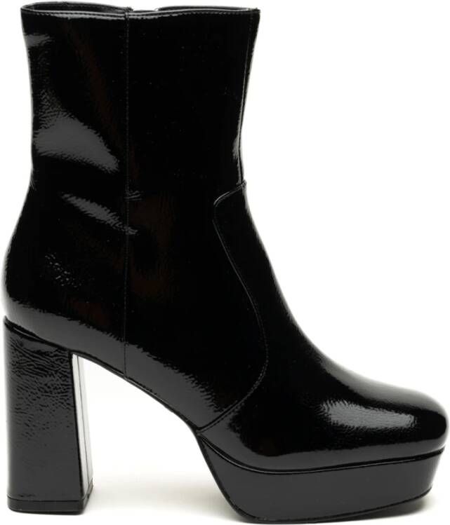 Steve Madden Zwarte Artistieke Enkellaarzen Black Dames