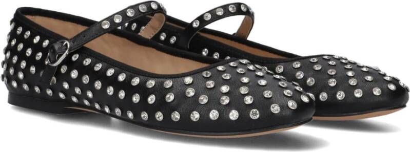 Steve Madden Zwarte Ballerina Flats met Zilveren Details Multicolor Dames