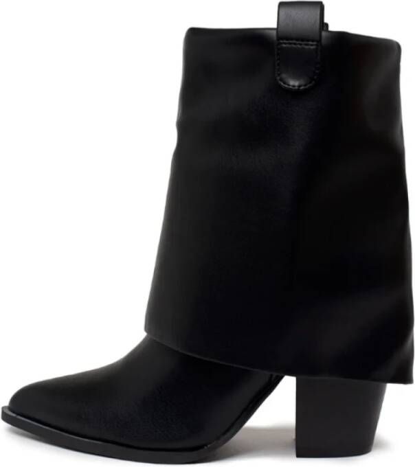 Steve Madden Lark Zwarte Western Stijl Enkellaars Black Dames