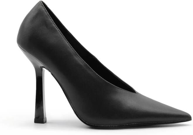 Steve Madden Zwarte leren hakken pumps Black Dames