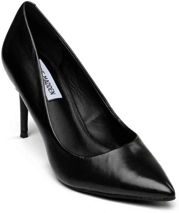 Steve Madden Zwarte Leren Lillie Pump Basic Favoriet Black Dames