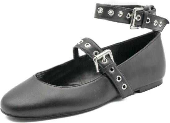 Steve Madden Zwarte leren Macbeth damesschoenen Black Dames