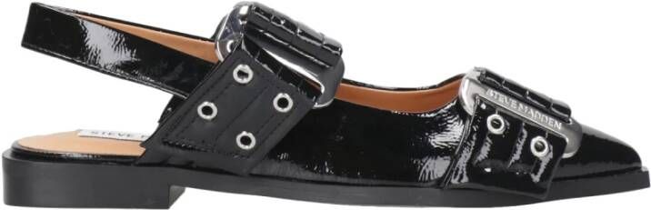 Steve Madden Zwarte Patent Leren Ballerina Schoenen Black Dames