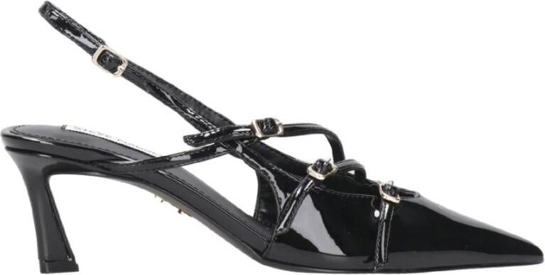 Steve Madden Zwarte Patentleren Strappy Sandalen Black Dames