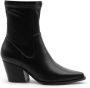 Steve Madden Zwarte Texaanse Stijl Elastische Leren Laarzen Black Dames - Thumbnail 1