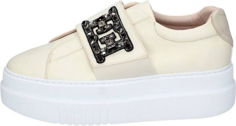 Stokton Canvas Damesneakers Stijlvolle Schoenen Beige Dames