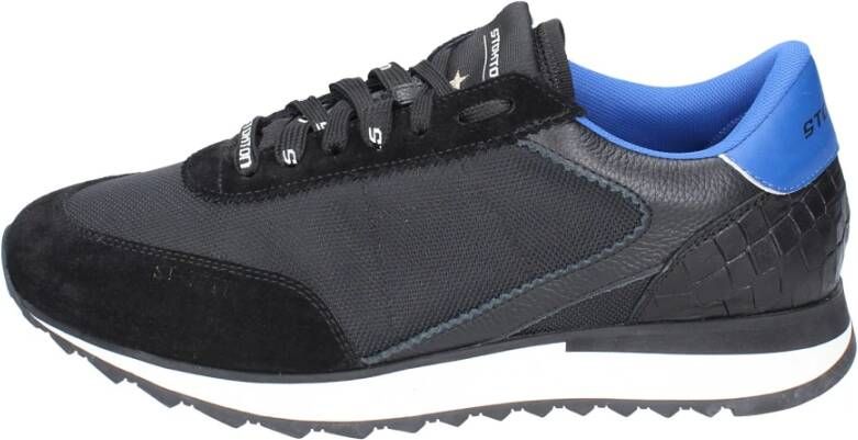 Stokton Heren Textiel Sneakers Black Heren