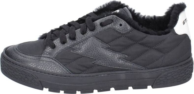 Stokton Heren Textiel Sneakers Black Heren