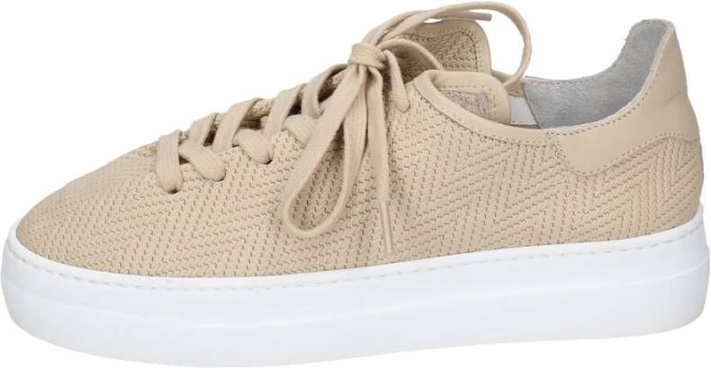 Stokton Leren Dames Sneakers Beige Dames