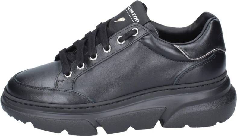 Stokton Leren Dames Sneakers Black Dames