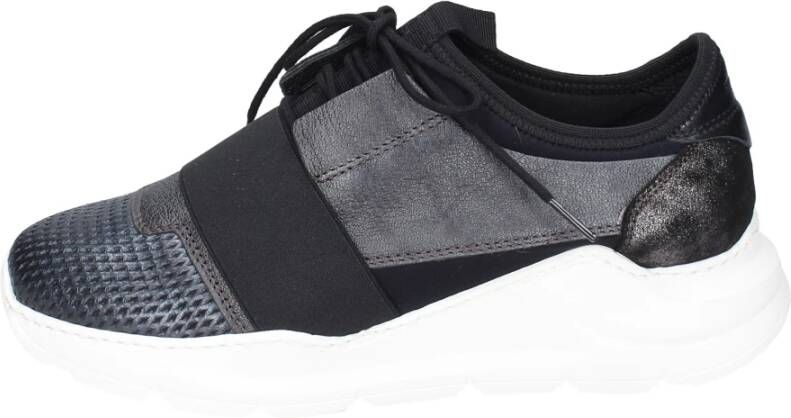 Stokton Leren Dames Sneakers Black Dames