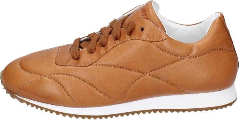 Stokton Leren Dames Sneakers Brown Dames